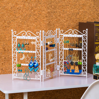 Organizador de Joyería con 3 Puertas - Soporte Metálico para Collares y Aretes - Image 4