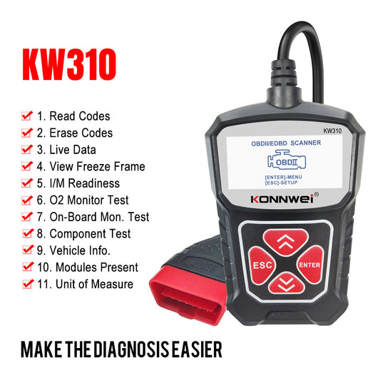 Escáner Diagnóstico Automotriz KW310 con Lector de Códigos - Image 5