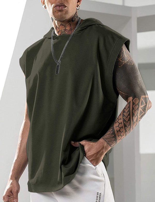 Chaleco Suelto con Capucha - Diseño Versátil en Color Liso