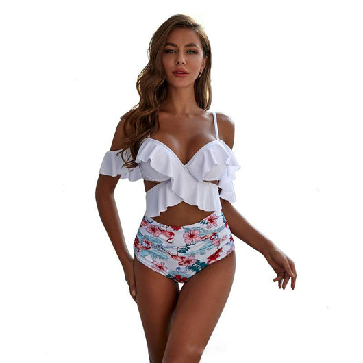 Bikini Europeo Fruncido con Detalle Dividido - Traje de Baño Sexy para Mujer - Image 8