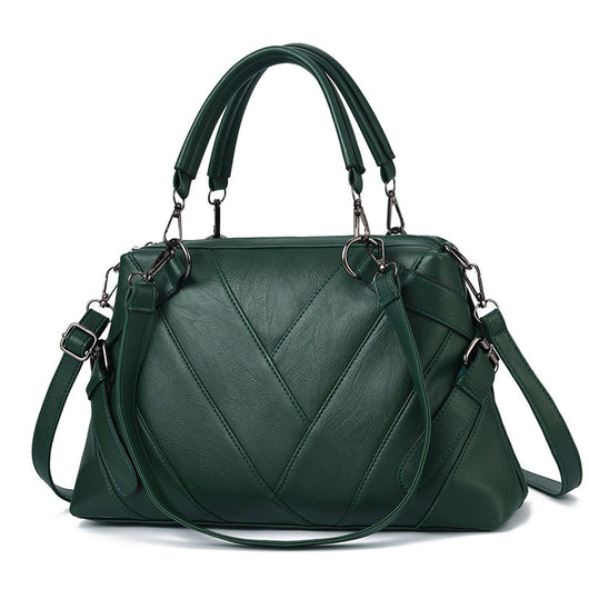 Bolso de Cuero Suave con Detalles de Color - Bolsa Shopper Grande para Mujer - Image 9
