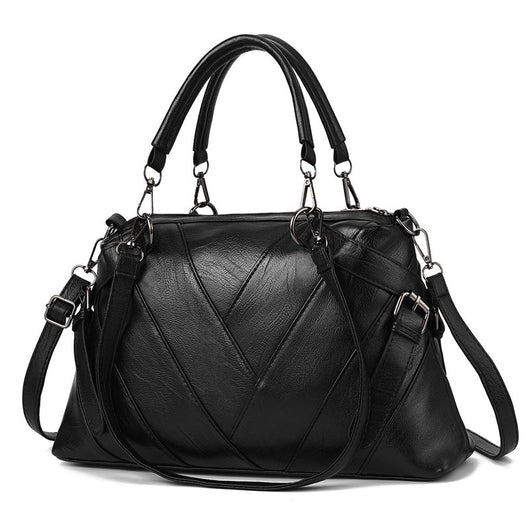 Bolso de Cuero Suave con Detalles de Color - Bolsa Shopper Grande para Mujer - Image 8