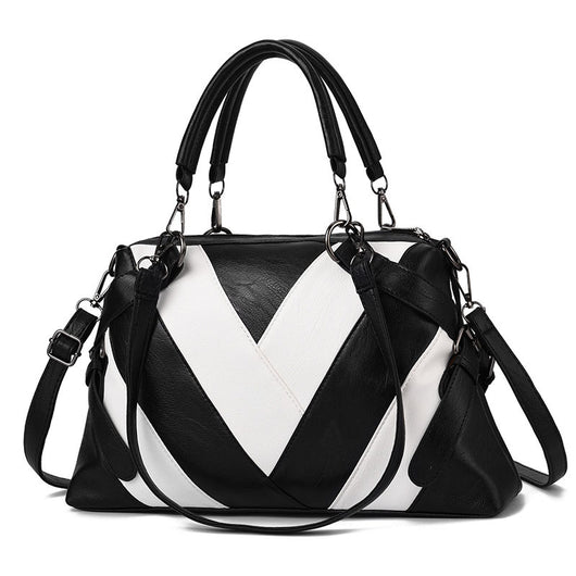 Bolso de Cuero Suave con Detalles de Color - Bolsa Shopper Grande para Mujer - Image 4