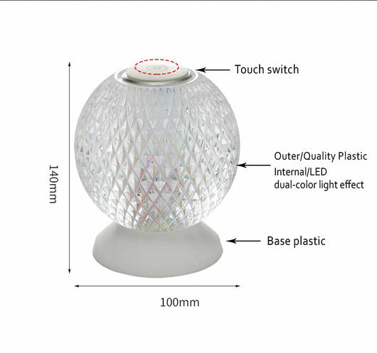 Lámpara de Mesa Táctil de Cristal con Luz RGB - Image 16