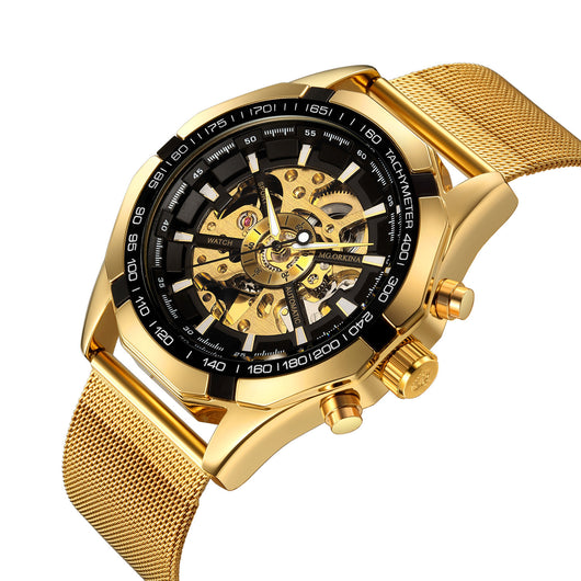 Reloj Automático Hueco para Hombre con Correa de Acero Inoxidable - Image 12