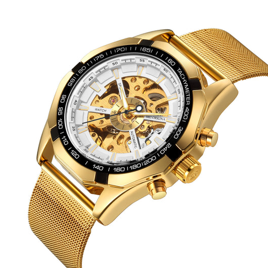 Reloj Automático Hueco para Hombre con Correa de Acero Inoxidable - Image 14