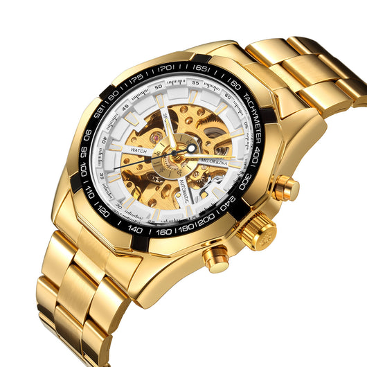 Reloj Automático Hueco para Hombre con Correa de Acero Inoxidable - Image 4