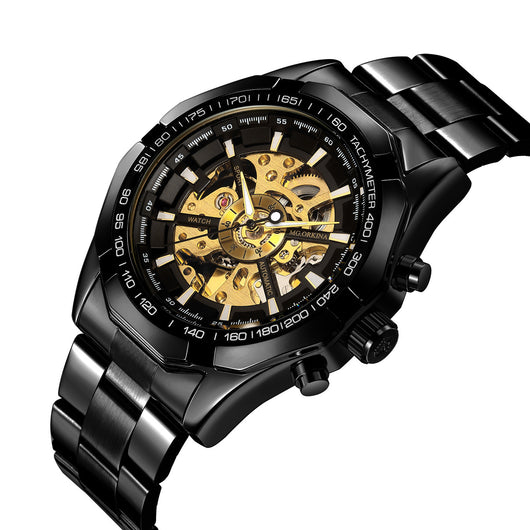 Reloj Automático Hueco para Hombre con Correa de Acero Inoxidable - Image 8