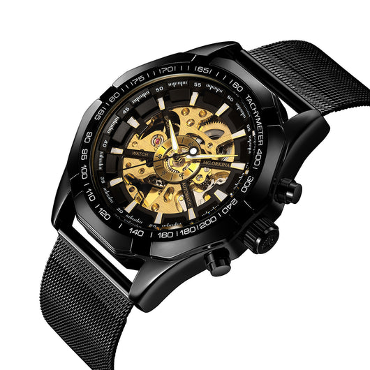 Reloj Automático Hueco para Hombre con Correa de Acero Inoxidable - Image 6