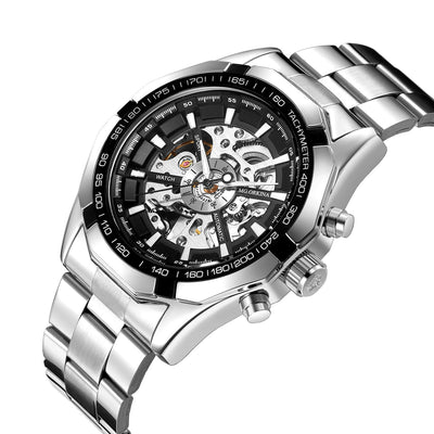 Reloj Automático Hueco para Hombre con Correa de Acero Inoxidable - Image 9
