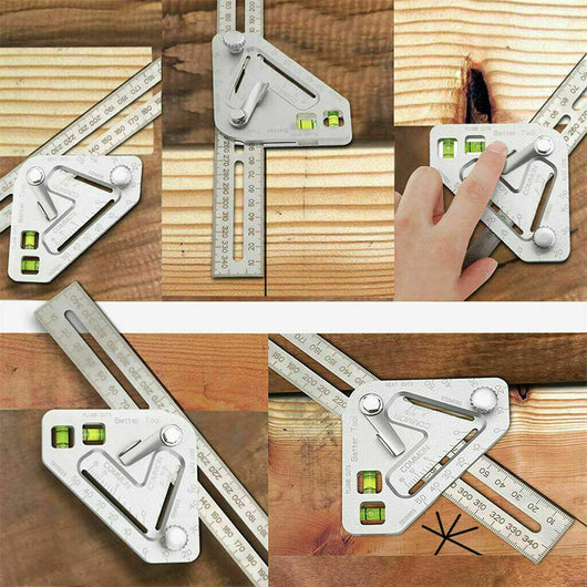 Regla Triangular Multifuncional para Carpintería - Herramienta de Medición de Ángulos Profesional - Image 2