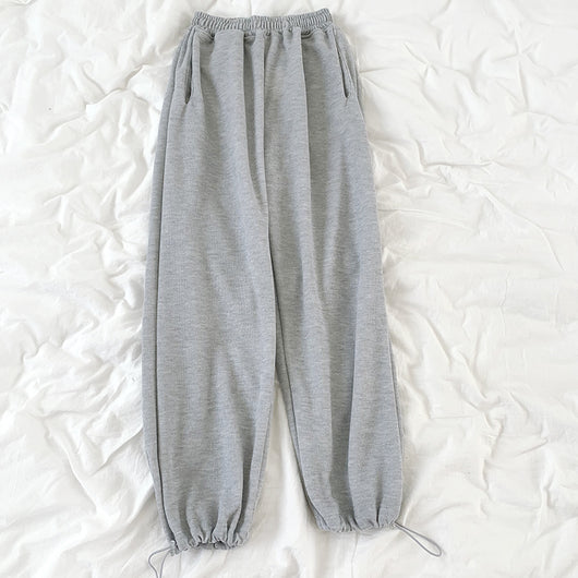 Pantalones Casuales de Cintura Alta Elástica Rectos y Holgados - Image 6