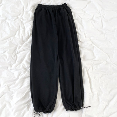 Pantalones Casuales de Cintura Alta Elástica Rectos y Holgados - Image 8