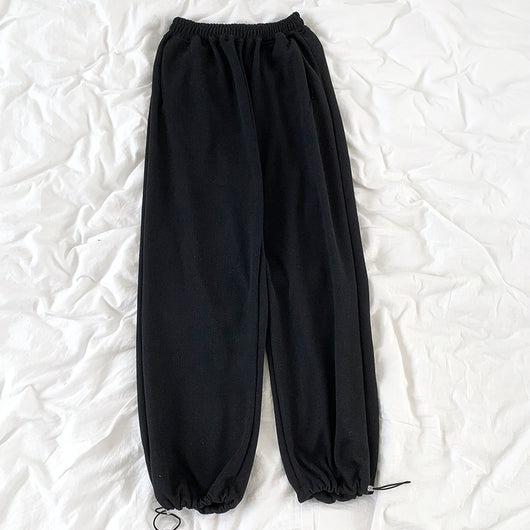 Pantalones Casuales de Cintura Alta Elástica Rectos y Holgados - Image 8