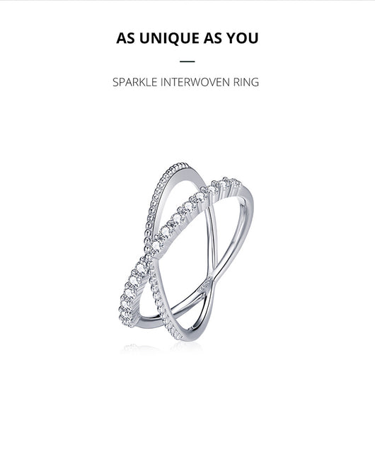 Anillo Geométrico de Diamantes con Líneas Entrelazadas - Image 15