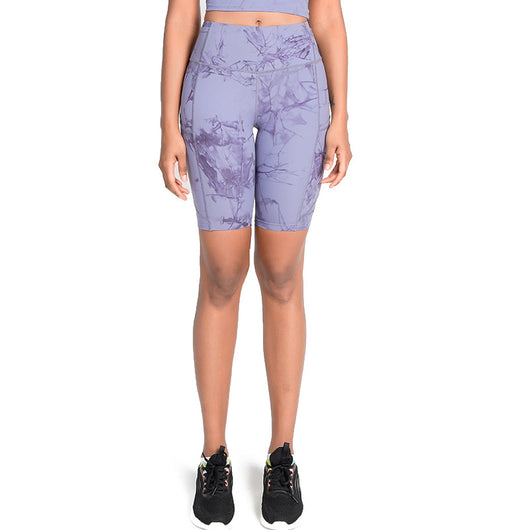 Shorts Yoga Cintura Alta Nude con Tecnología Antibacteriana y Estampado Tie-Dye - Image 8