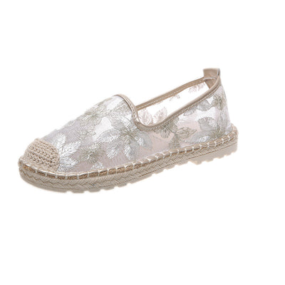 Zapatos Tipo Pescador con Malla Floral - Diseño Plano y Cómodo - Image 11