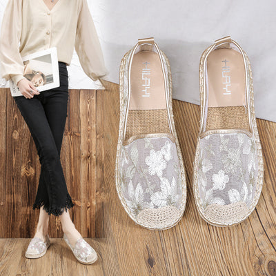 Zapatos Tipo Pescador con Malla Floral - Diseño Plano y Cómodo - Image 14