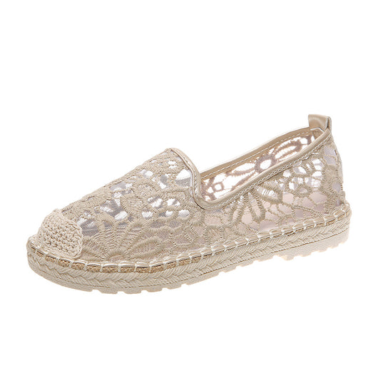 Zapatos Tipo Pescador con Malla Floral - Diseño Plano y Cómodo - Image 12