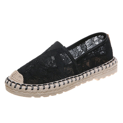 Zapatos Tipo Pescador con Malla Floral - Diseño Plano y Cómodo - Image 2