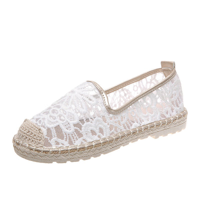 Zapatos Tipo Pescador con Malla Floral - Diseño Plano y Cómodo - Image 3