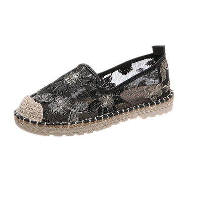 Zapatos Tipo Pescador con Malla Floral - Diseño Plano y Cómodo - Image 9