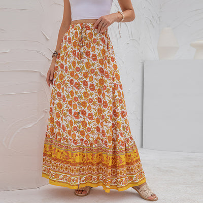 Falda Estampada de Cintura Alta con Botones y Abertura Lateral - Image 14
