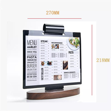 Tarjeta de Menú de Madera Personalizada A4 con Soporte Giratorio - Image 11