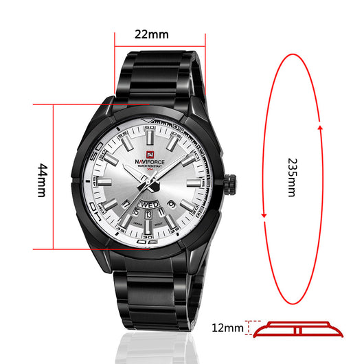 Reloj de Negocios para Hombre con Correa de Acero, Calendario y Semana - Image 12