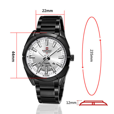 Reloj de Negocios para Hombre con Correa de Acero, Calendario y Semana - Image 5