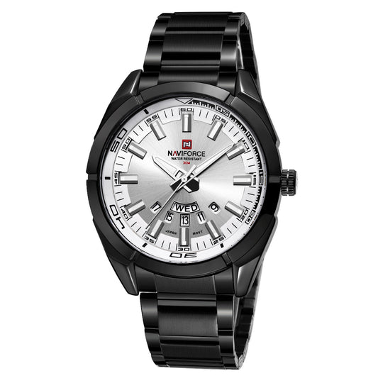 Reloj de Negocios para Hombre con Correa de Acero, Calendario y Semana - Image 2