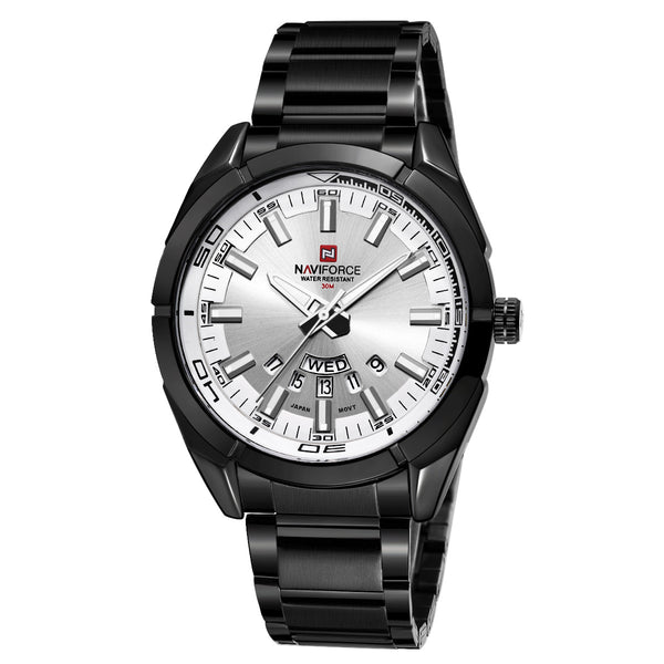 Reloj de Negocios para Hombre con Correa de Acero, Calendario y Semana