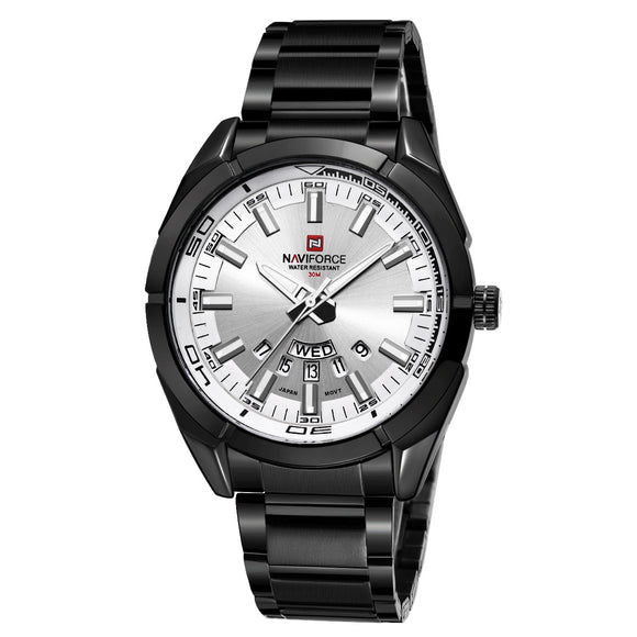 Reloj de Negocios para Hombre con Correa de Acero, Calendario y Semana