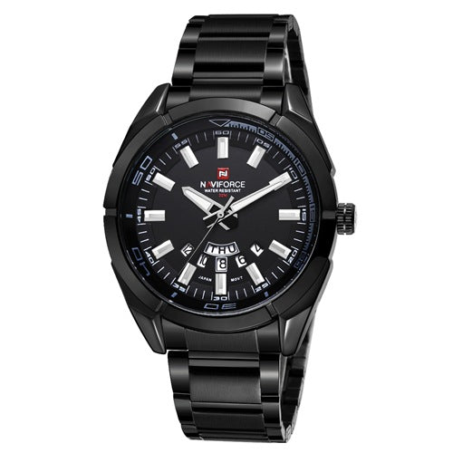 Reloj de Negocios para Hombre con Correa de Acero, Calendario y Semana