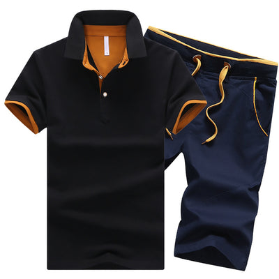 Conjunto Deportivo Polo con Solapa Talla Grande - Shorts y Camiseta Algodón - Image 9