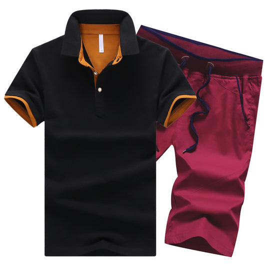 Conjunto Deportivo Polo con Solapa Talla Grande - Shorts y Camiseta Algodón - Image 14