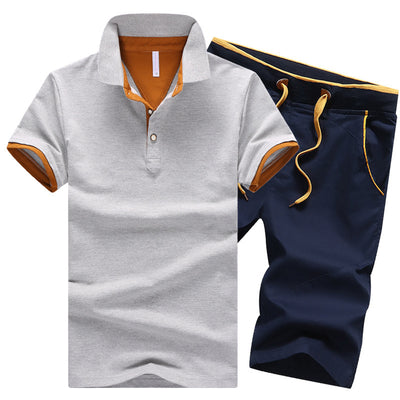 Conjunto Deportivo Polo con Solapa Talla Grande - Shorts y Camiseta Algodón - Image 3