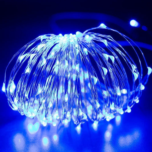 Guirnalda de Luces LED Navideñas de Cobre para Exterior