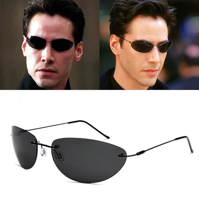 Gafas de Sol Ovaladas Minimalistas con Protección Polarizada para Hombre