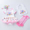 Conjunto de Romper Bordado de Algodón con Calcetines - Vestido Tipo Pelele para Bebé