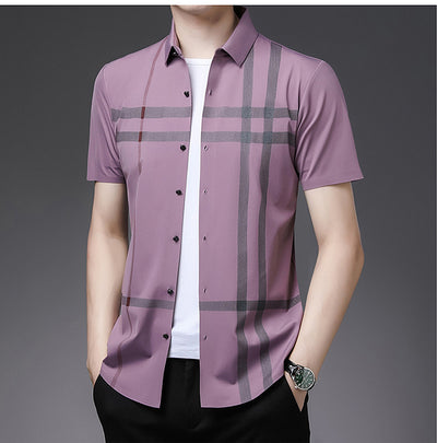 Camisa Ejecutiva de Manga Corta sin Planchado para Hombre - Image 20