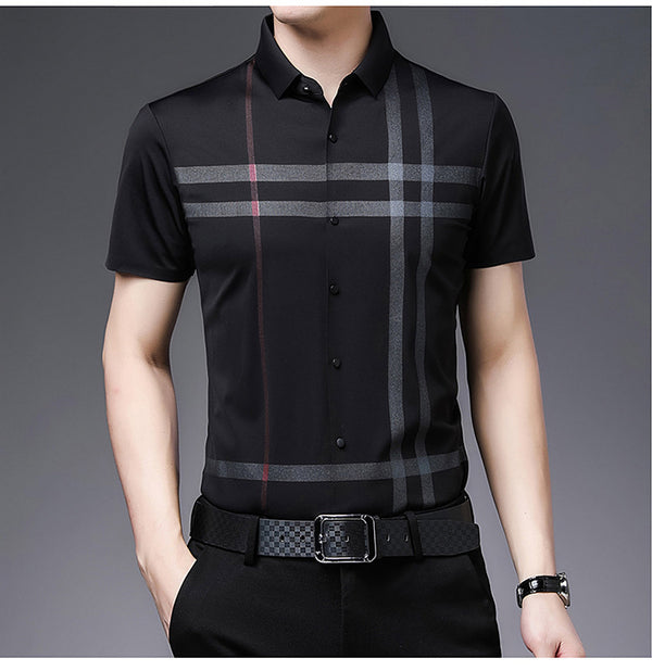 Camisa Ejecutiva de Manga Corta sin Planchado para Hombre