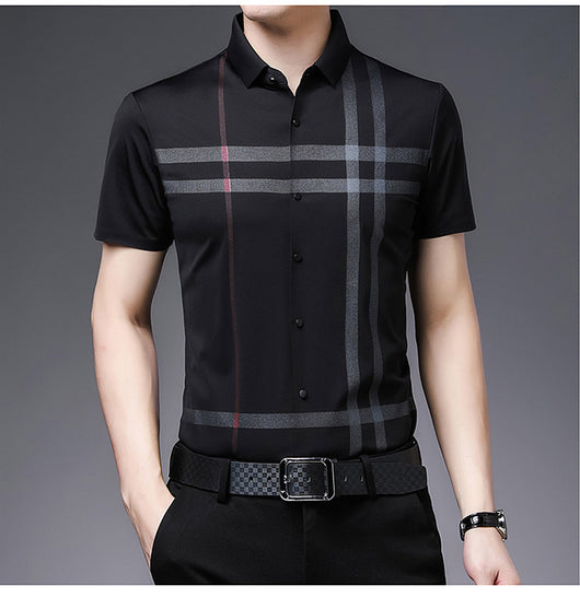 Camisa Ejecutiva de Manga Corta sin Planchado para Hombre