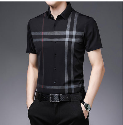 Camisa Ejecutiva de Manga Corta sin Planchado para Hombre - Image 5
