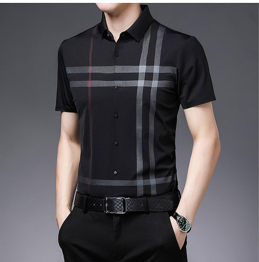 Camisa Ejecutiva de Manga Corta sin Planchado para Hombre - Image 5
