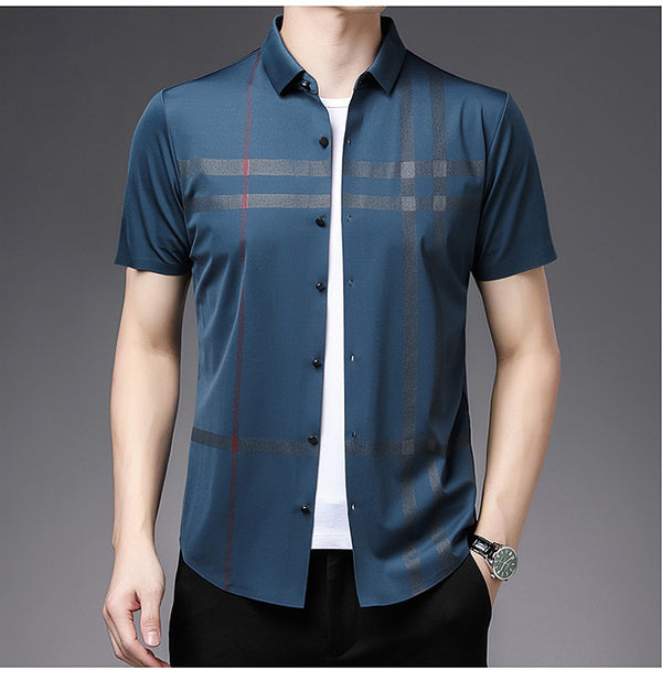 Camisa Ejecutiva de Manga Corta sin Planchado para Hombre