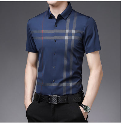 Camisa Ejecutiva de Manga Corta sin Planchado para Hombre - Image 3
