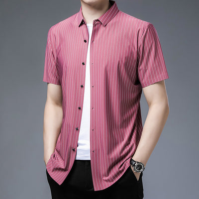 Camisa Ejecutiva de Manga Corta con Solapa - Image 13