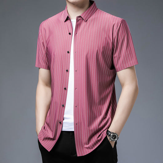 Camisa Ejecutiva de Manga Corta con Solapa - Image 6