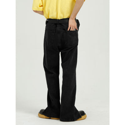 Jeans Rectos Coreanos con Cierre Lateral para Hombre - Image 8